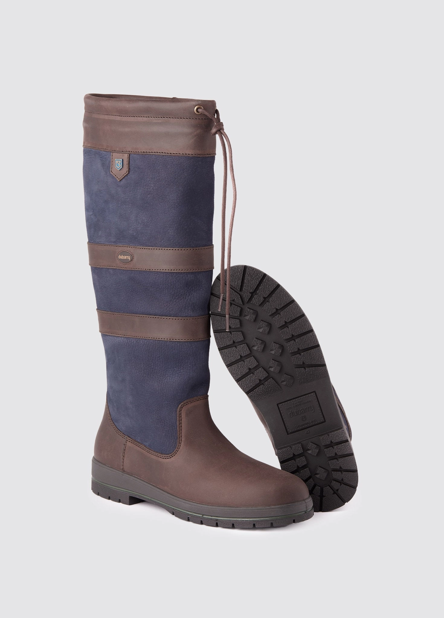 Galway Damen Outdoor-Stiefel - Navy/Brown Stiefel High Heels