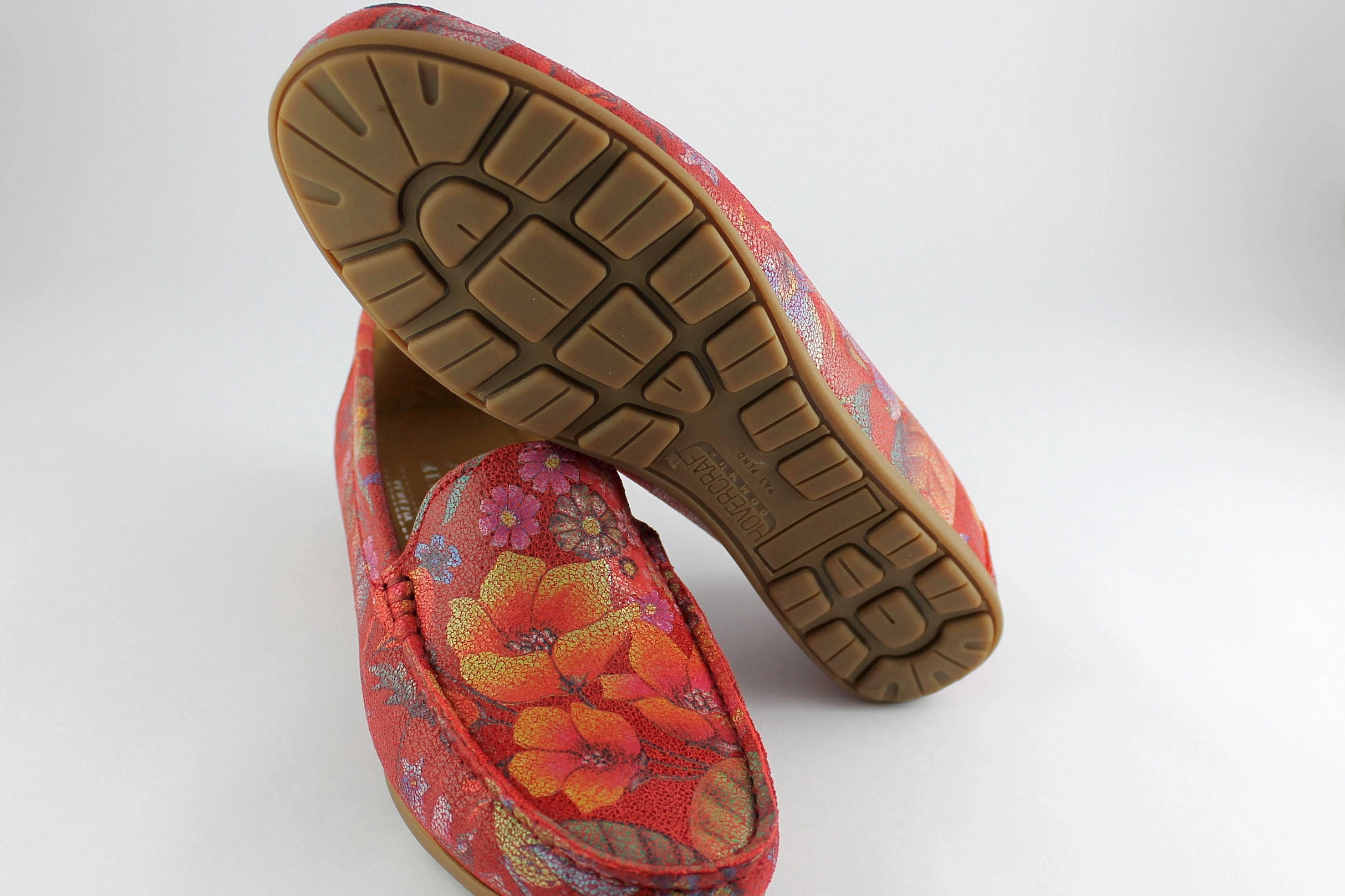 White Loafers Flores Rosso Leather Loafer