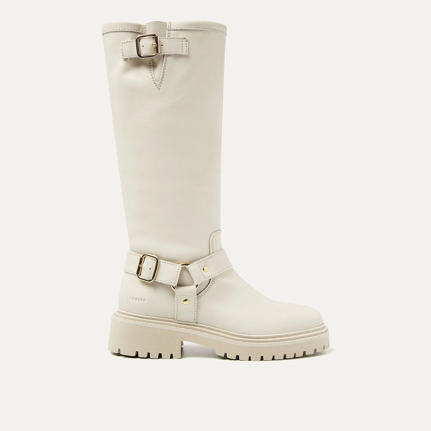 Tommy Hilfiger Stiefel FRANKIE LEVA BIKER BOOT CREME WHITE LEATHER