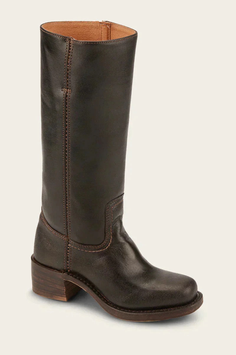 Stiefel Weit Kniehohe Stiefel schwarz mit elegantem Design
