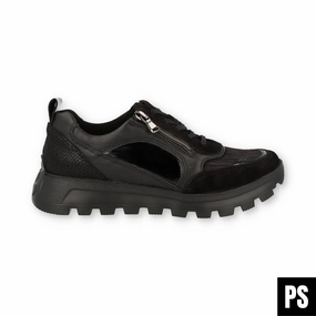 Sneaker Schwarz Rot SNEAKER STRETCH DAMEN - Ajala