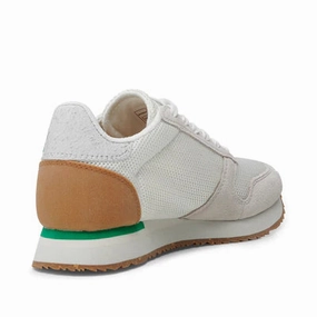Woden Sneakers Ydun Icon White/Basil Sneaker Mit Lasche