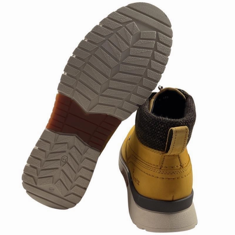 Fretz Men Herren Stiefeletten Cooper 1327.1416-45 Ocker Gore Ankle Boots Perlen