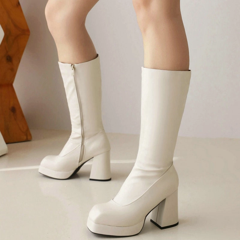 Heel boots - Shoes Heel, vintage, High Heel, retro high heels, retro heels, vintage boots, high heel boots, spring boots, 1980s, 1970s