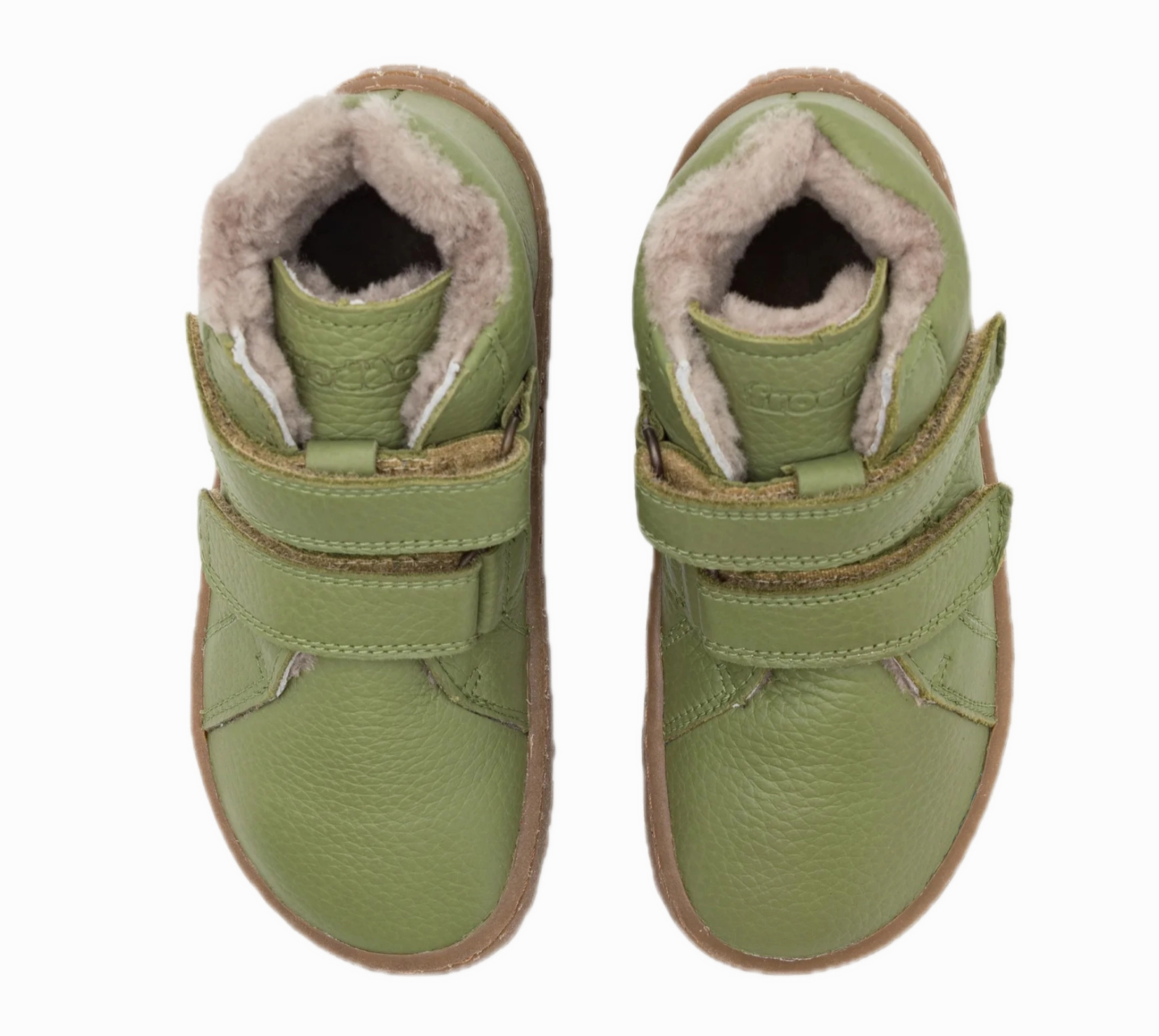 Froddo Kinder Stiefeletten - BAREFOOT WINTER FURRY Olive Ankle Boots Spitz Winter