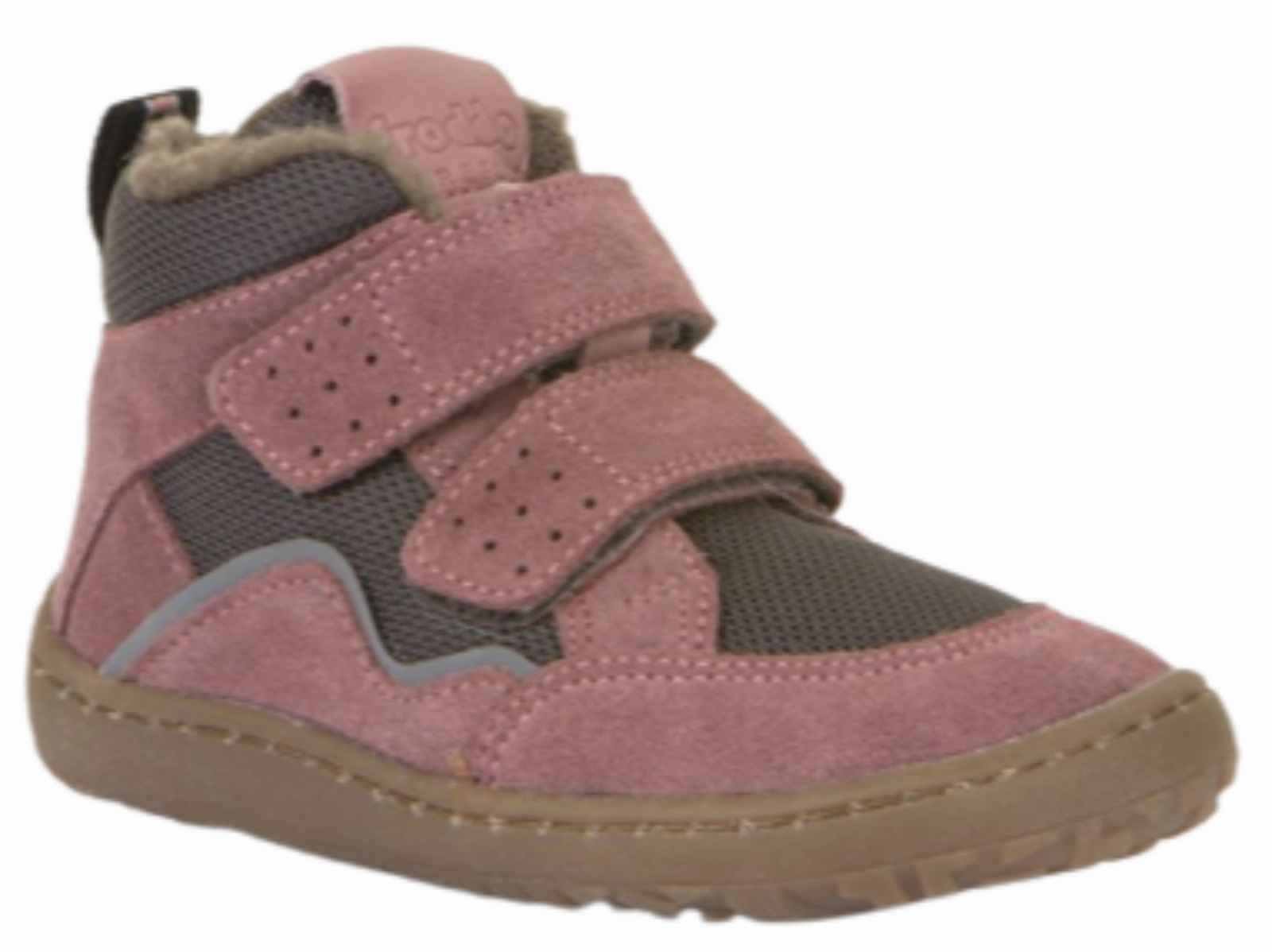 Froddo Kinder Stiefeletten - BAREFOOT WINTER WOOL Grey/Pink Muriel Classic Ankle Boots