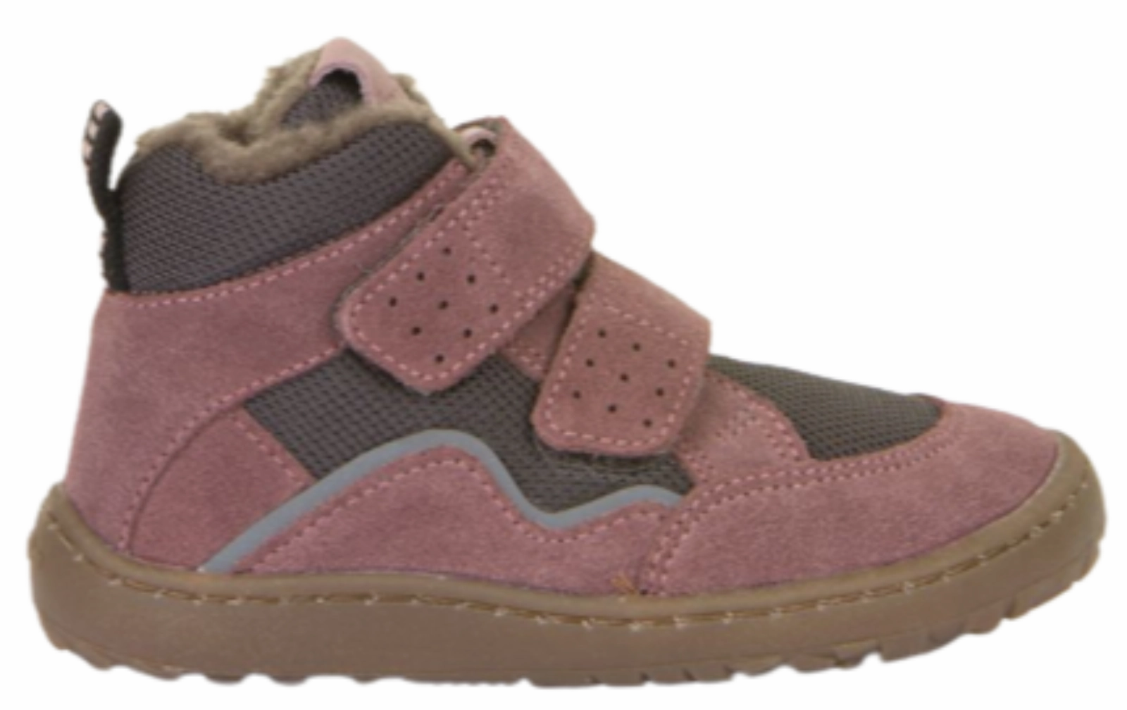 Froddo Kinder Stiefeletten - BAREFOOT WINTER WOOL Grey/Pink Azzlan Ankle Boots