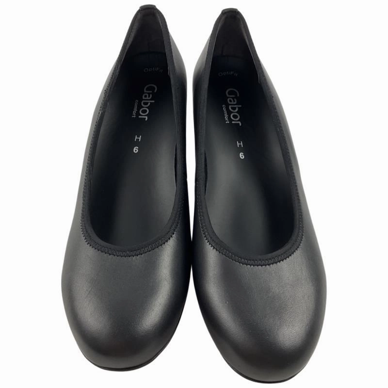 Gabor Comfort Damen Slipper 36.130.57 Foulardcalf Schwarz Ankle Boots High Heels