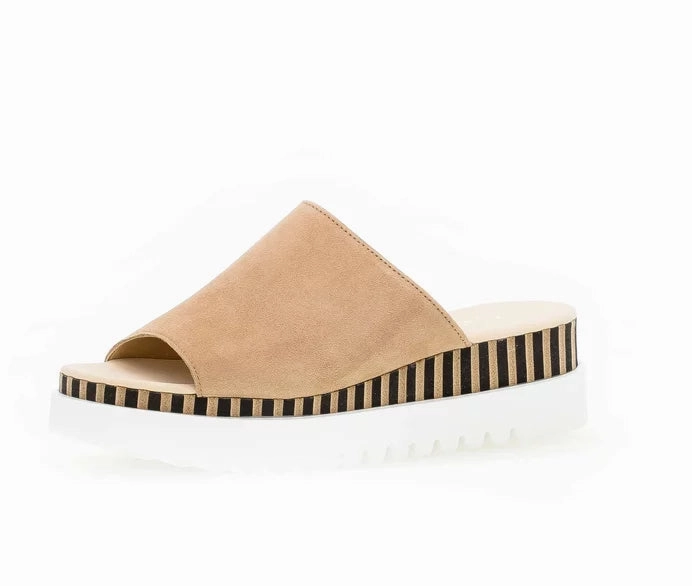 Sandalen Mit Absatz Vorne Zu Gabor Plateau Caramel