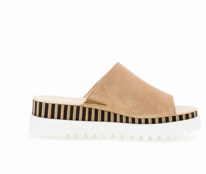 Weich Gepolsterte Sandalen Gabor Plateau Caramel