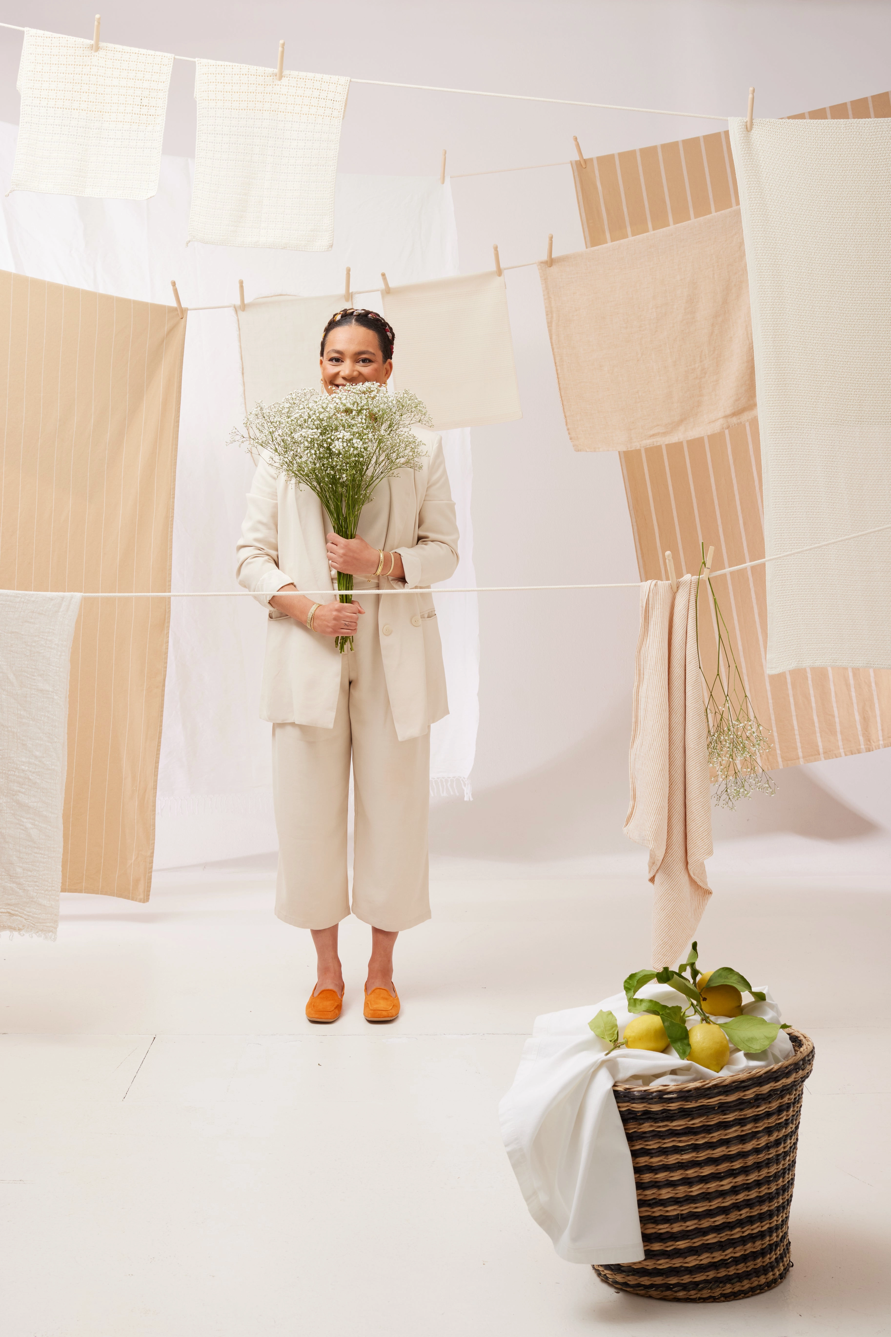 Black Loafers Chunky GABRIELLA Ballerina Loafer orange suede