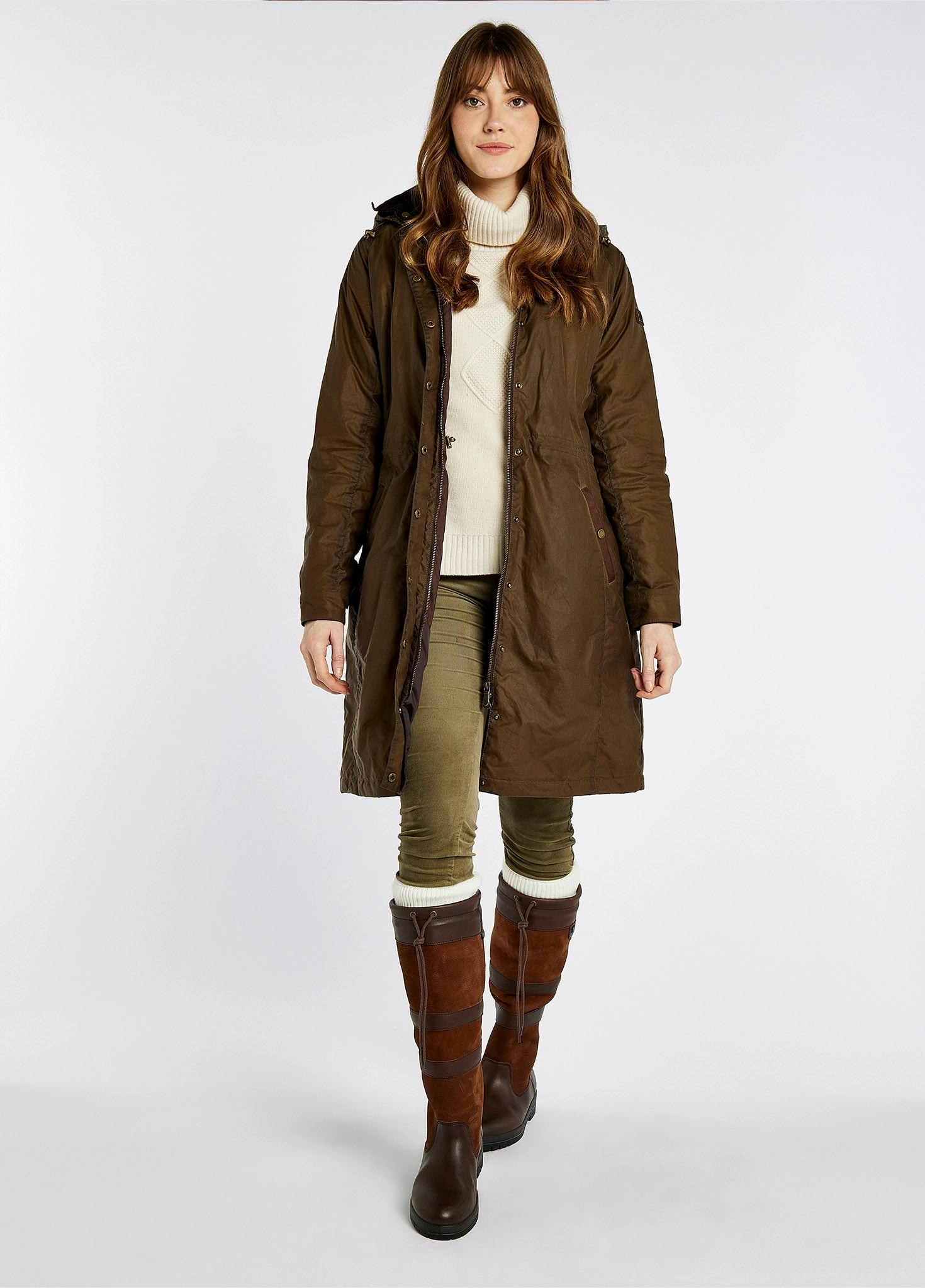 Galway Damen Outdoor-Stiefel SlimFit- Walnut Schnellverschluss Stiefel