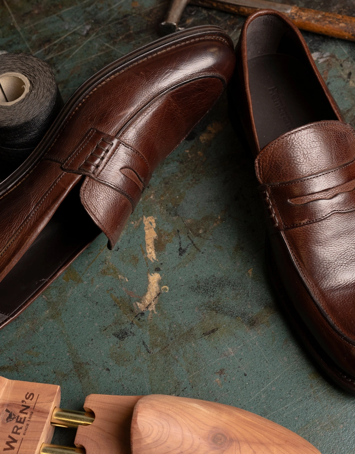 Boston Brown Penny Loafer Alligator Loafers
