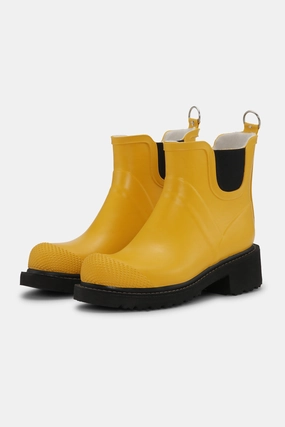 Kurze Gummistiefel Hohem Absatz - Cyber Yellow Deichmann Winterstiefel
