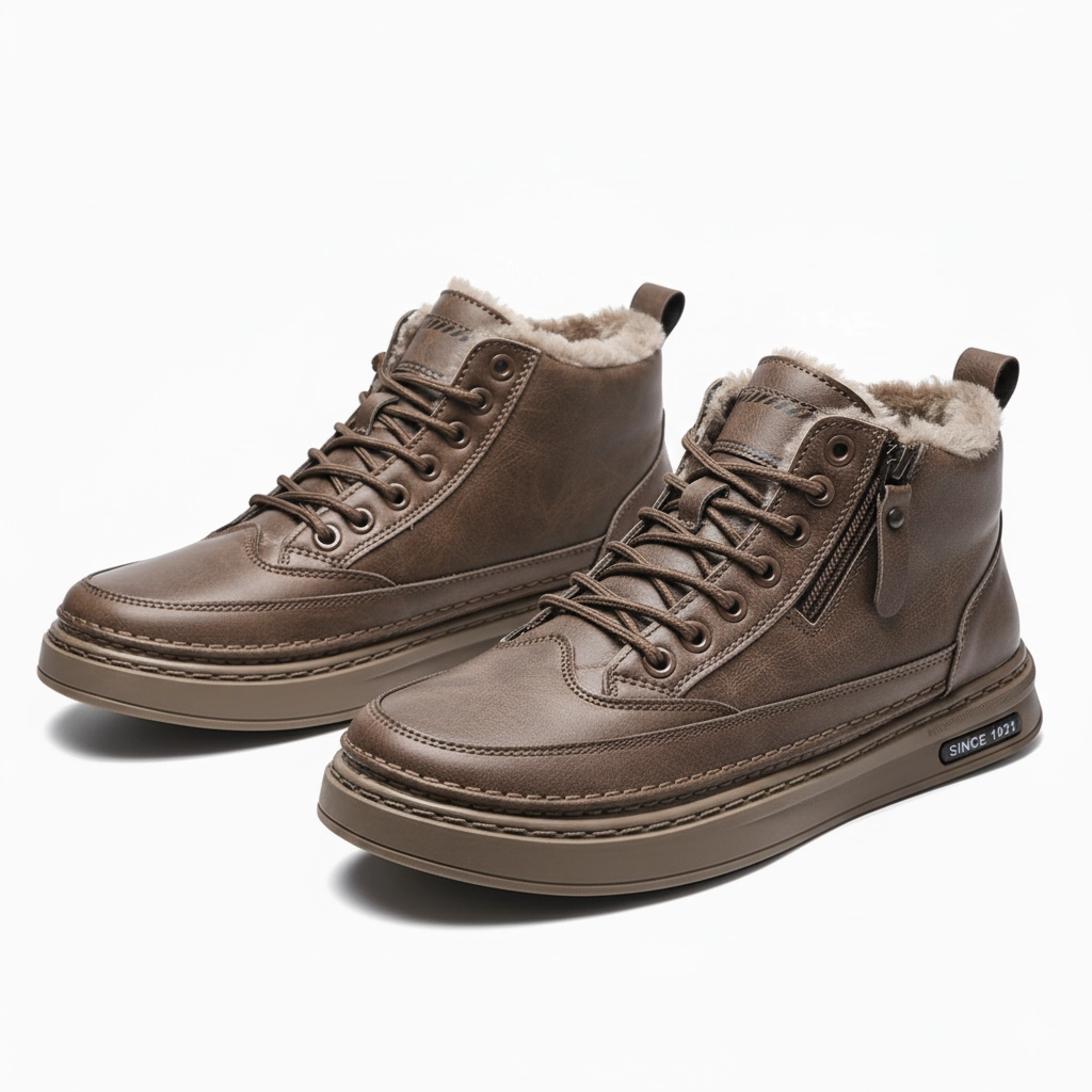 NordicBoot  Herren Winterstiefel waterproof & warm - Braun Winterstiefel 39 Wasserdicht