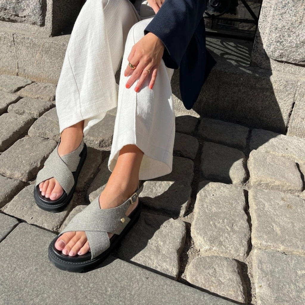 Barfuß Sandalen Diy SUMMERTIME - GREY DENIM
