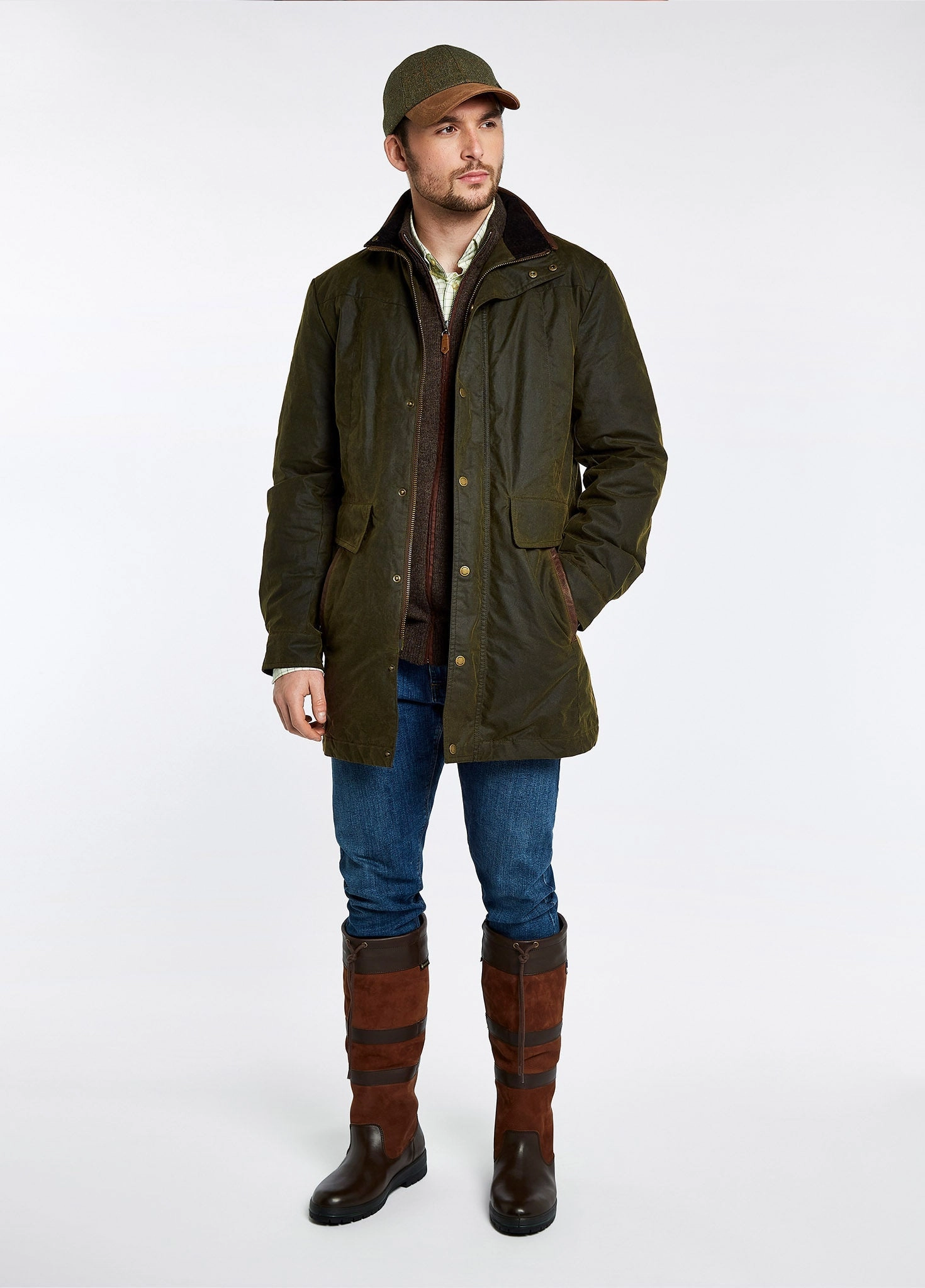 Galway Herren Outdoor-Stiefel ExtraFit - Walnut Stiefel Mit Absatz 5 Cm