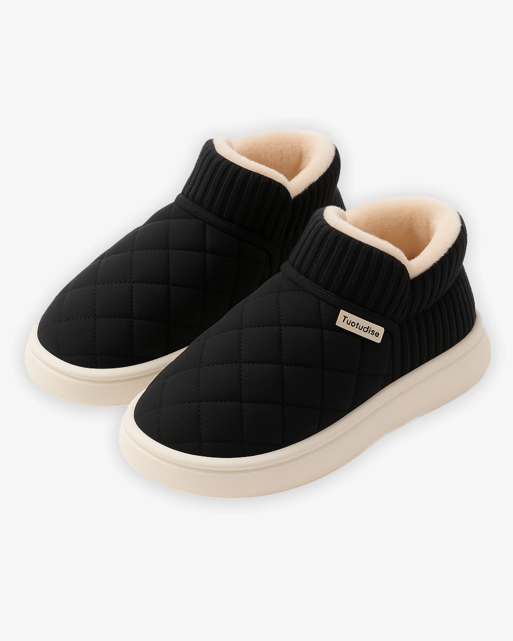 Spanische High Heels Gesteppten Hausschuhe mit warmem Innenfutter