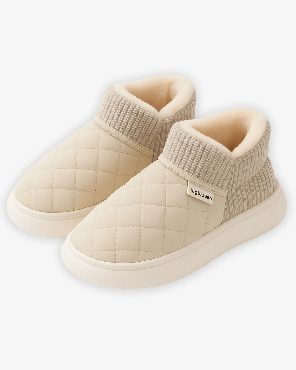 Gesteppten Hausschuhe mit warmem Innenfutter Frauen In Extrem High Heels