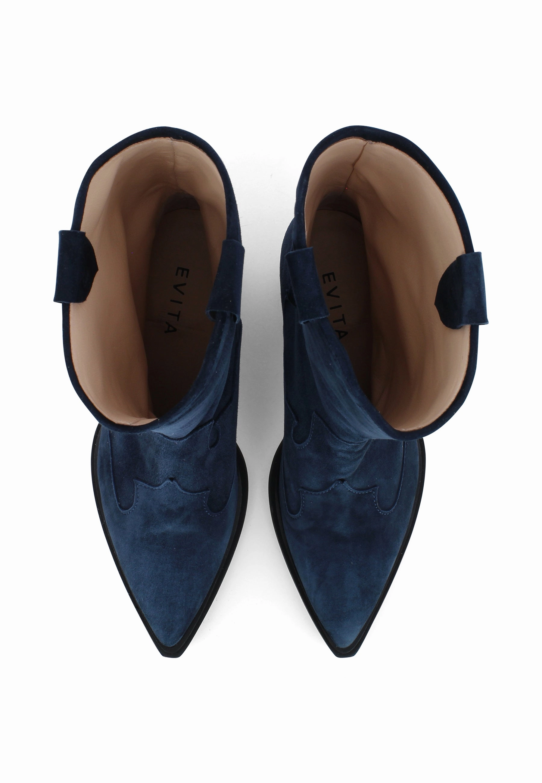 GINEVRA Damen Cowboy Stiefel  -  Rauleder Dunkelblau Stiefel Tommy Hilfiger Reduziert