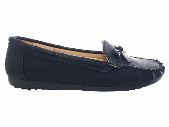 Damen Slipper Halbschuhe Ballerina Loafer Mokassins Slip On Flats Freizeit Black # 05-10 Vuitton Loafers