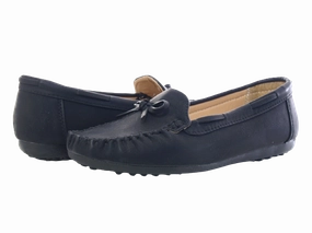 Loafers Square Damen Slipper Halbschuhe Ballerina Loafer Mokassins Slip On Flats Freizeit Black # 05-10