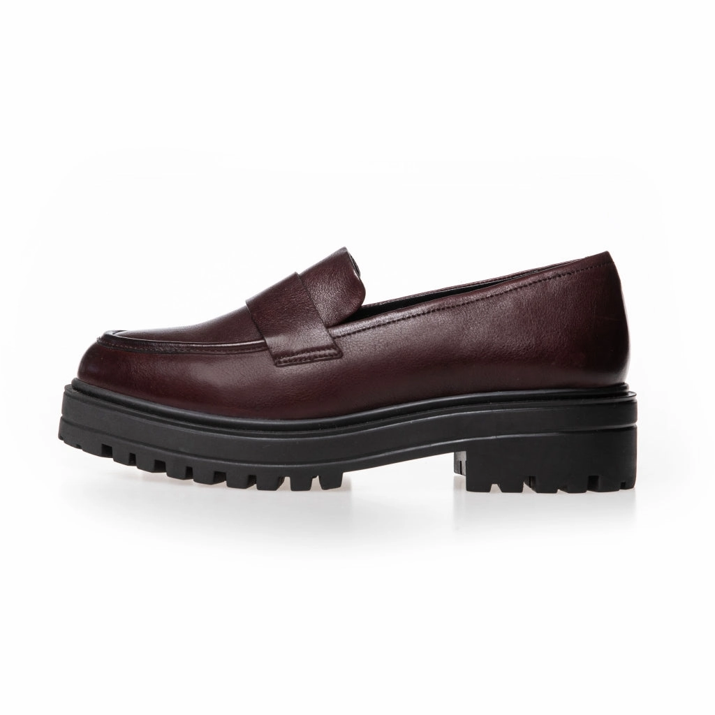 Loafers For High Instep THE STREETS - BORDEAUX