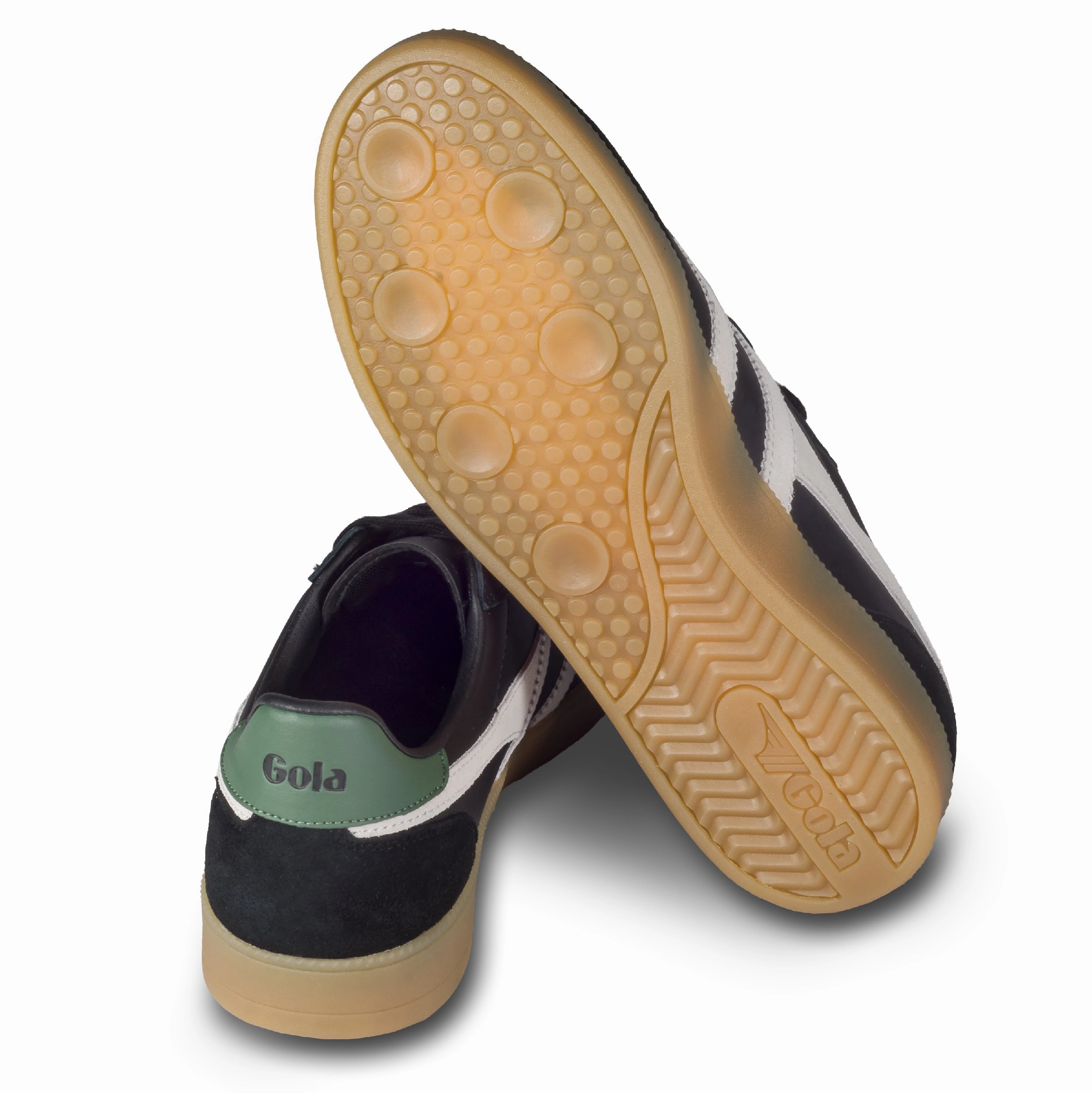 GOLA Herren Sneaker Viper Leather, schwarz/wei/grn - CMB744 | SALE % Sneaker Einlagen Geeignet