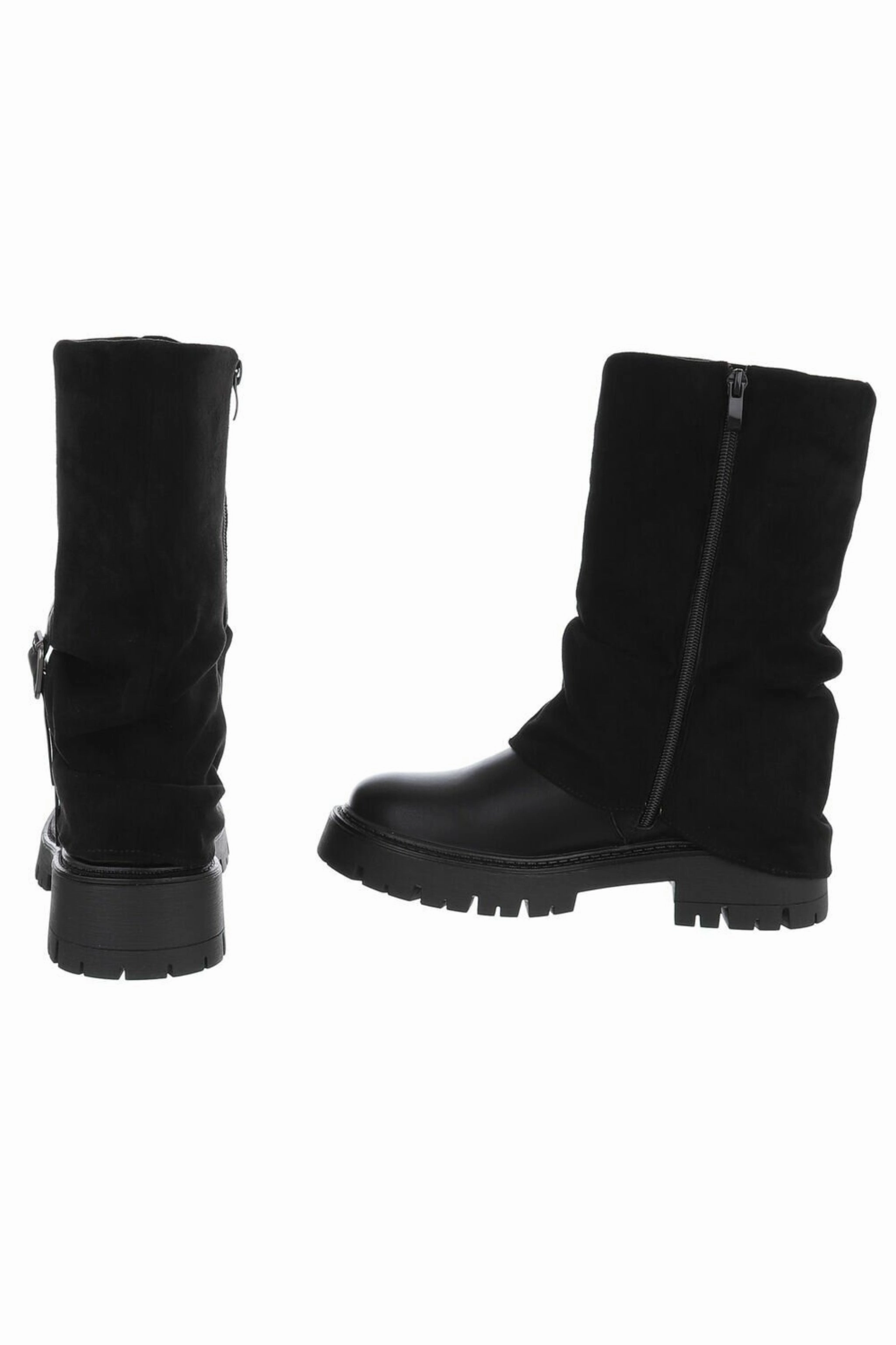 Stiefel In Saarbrücken Stiefel mit Zierlasche, schwarz