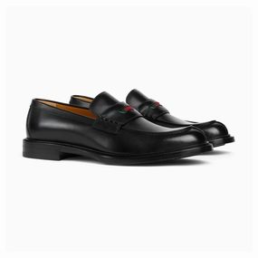Gucci Men'S Loafer With Web Hermes Penny Loafers