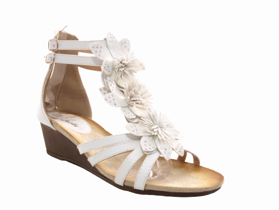 Rukapol Sicherheitsschuhe Damen Keilabsatz Wedges Plateau Sandalen Sandaletten Keilabsatz Rmer White # 88-1