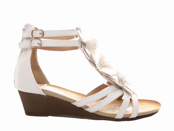 Damen Keilabsatz Wedges Plateau Sandalen Sandaletten Keilabsatz Rmer White # 88-1 Spezialanfertigung Sicherheitsschuhe