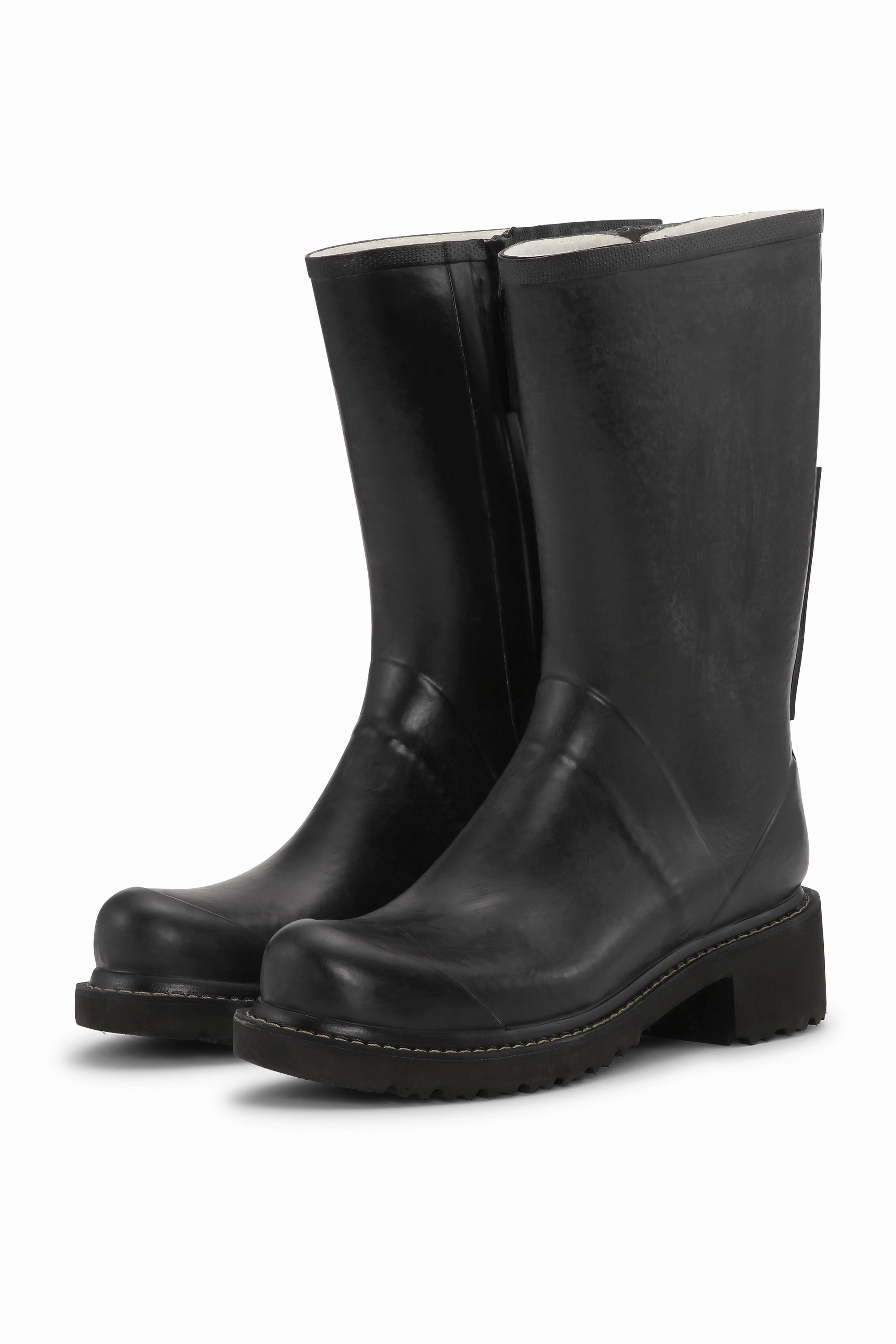 Halbhohe Gummistiefel Mit Reiverschluss - Black Hilfiger Stiefel