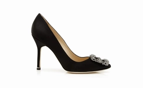 Summer High Heels HANGISIFMC9XX0662 BLCK MANOLO BLAHNIK WOMEN SHOES