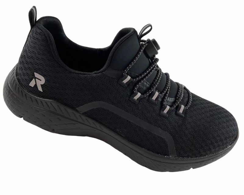 Platform Sneaker Rieker Sport  Damen Slipper M5070-00 Schwarz Textiil