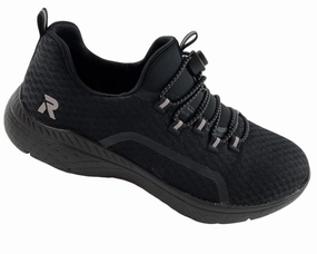 Rieker Sport  Damen Slipper M5070-00 Schwarz Textiil Sneaker Socken Sport