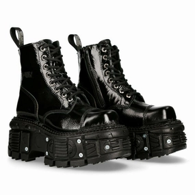 Stiefel Einziehsocken New Rock Schuhe Shoes Boots Stiefel M.TANKMILI083 Gothic Tank Collection Lack