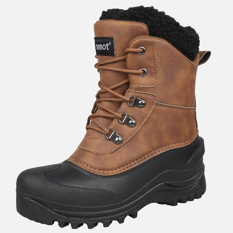 Mil Tec Squad Stiefel riemot Herren Schneestiefel Braun Wasserdicht & Rutschfest Winterstiefel