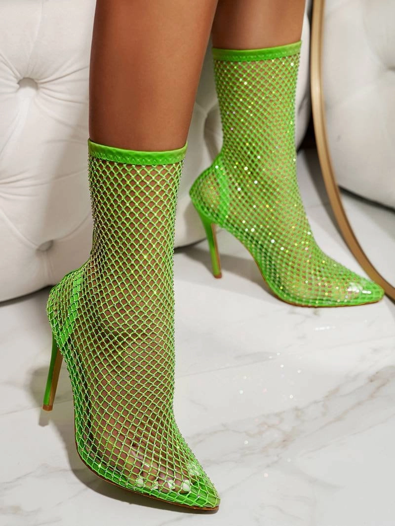 High Heels Trägerin Heel boots - Shoes Heel, vintage, High Heel, retro high heels, retro heels, vintage boots, high heel boots, mesh