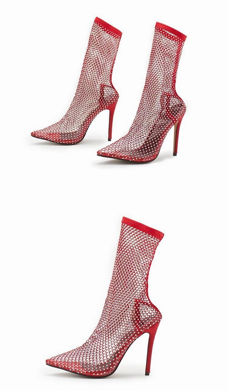 Heel boots - Shoes Heel, vintage, High Heel, retro high heels, retro heels, vintage boots, high heel boots, mesh Buffalo High Heels