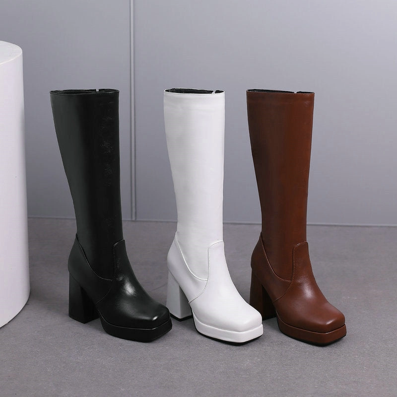 Heel boots - Shoes Heel, vintage, High Heel, retro high heels, retro heels, vintage boots, high heel boots, spring boots, 1980s, 1970s High Heels With Fur