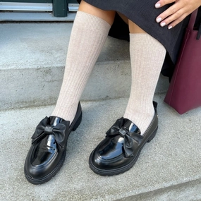 HELLO BOW - BLACK Top 10 Loafers In World