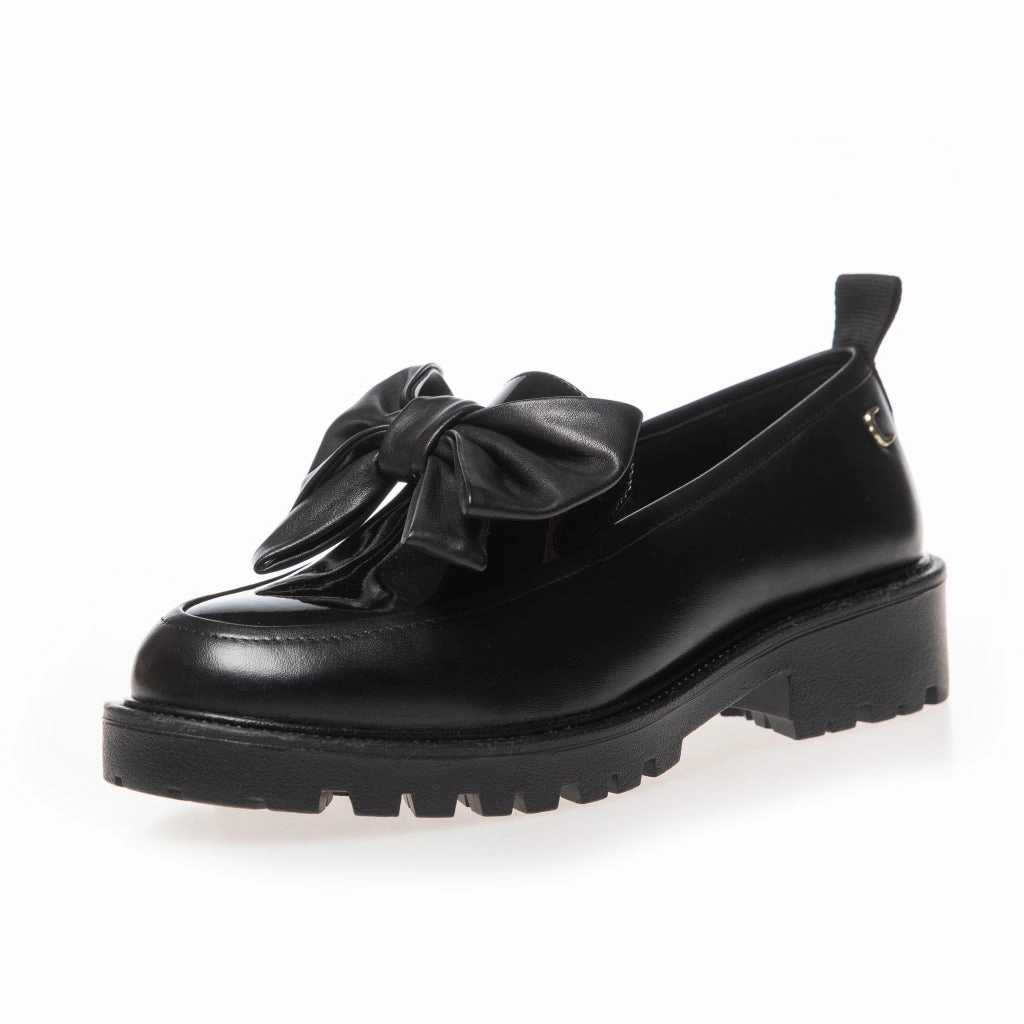 HELLO BOW - BLACK Ladies Loafers Uk