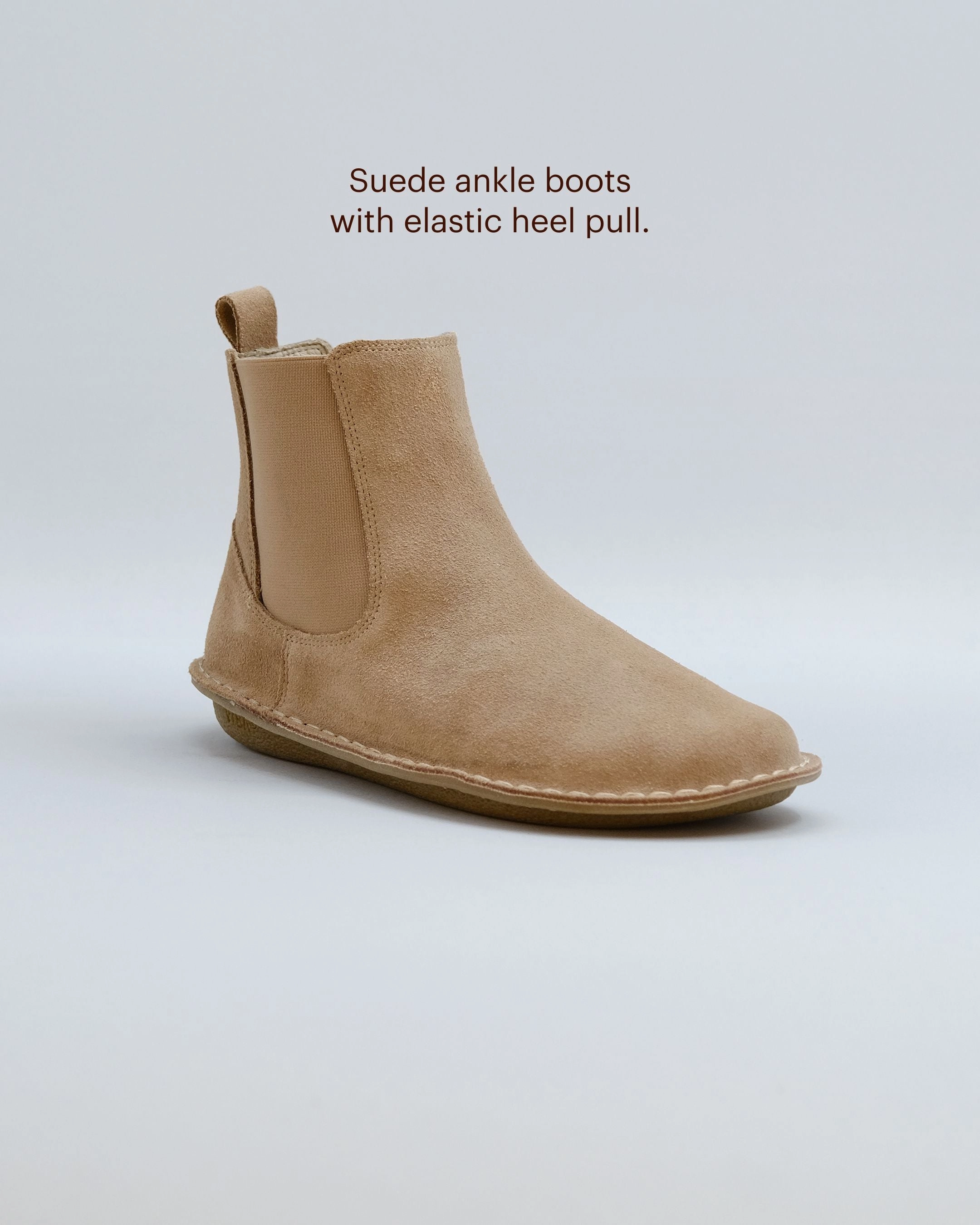 Chelsea Boots Pink HELSINKI Bio Suede Desert Sand