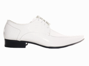 Sicherheitsschuhe S3 Wasserdicht Herren Business Designer Halbschuhe Anzug Schnrr Schuhe Abendschuhe Lack Optik White # 157-59