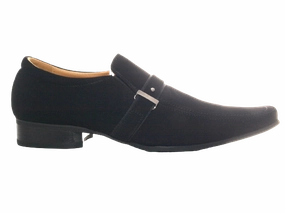 Super Gedämpfte Laufschuhe Herren Business Designer Halbschuhe Anzug Schuhe Abendschuhe Velour Look Black # 632-20