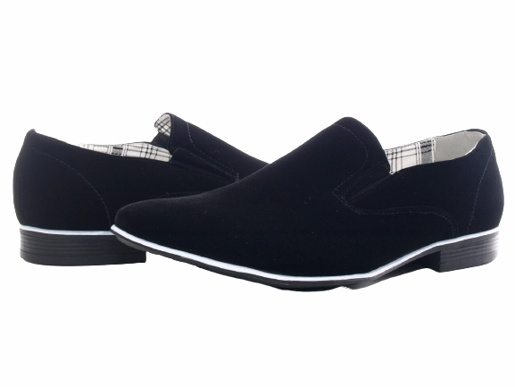 Herren Business Designer Halbschuhe Anzug Schuhe Abendschuhe Velour Optik Black # 1100201 Sicherheitsschuhe Kunststoffkappe Leicht