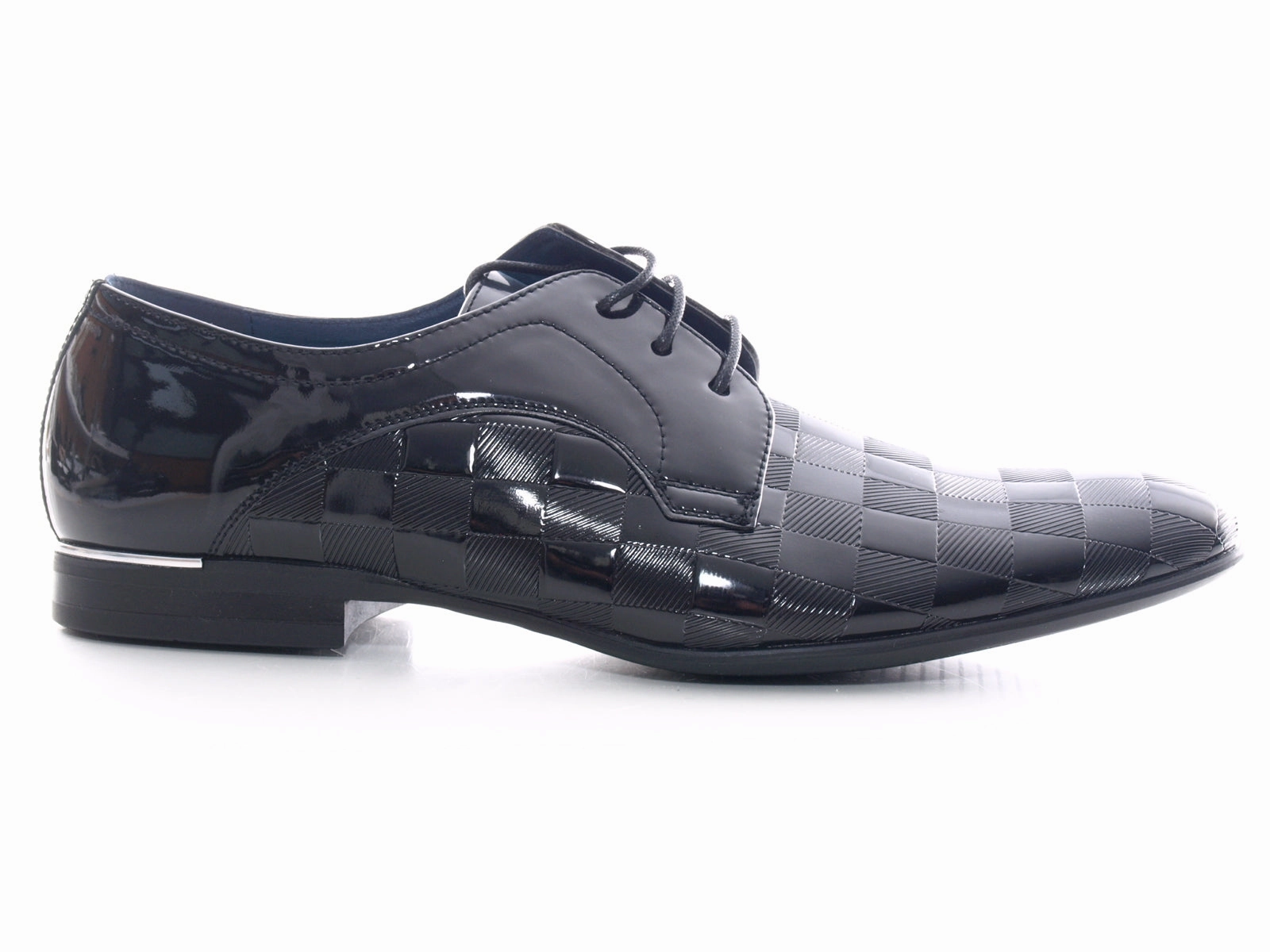 Laufschuhe österreich Herren Business Designer Schnrr Schuhe Lack Optik Black # 8009-1