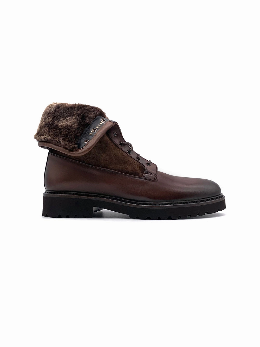 Herrenschuh Granada - Kalbsleder Braun ( Lammfell Edition ) Ankle Boots Billig Kaufen