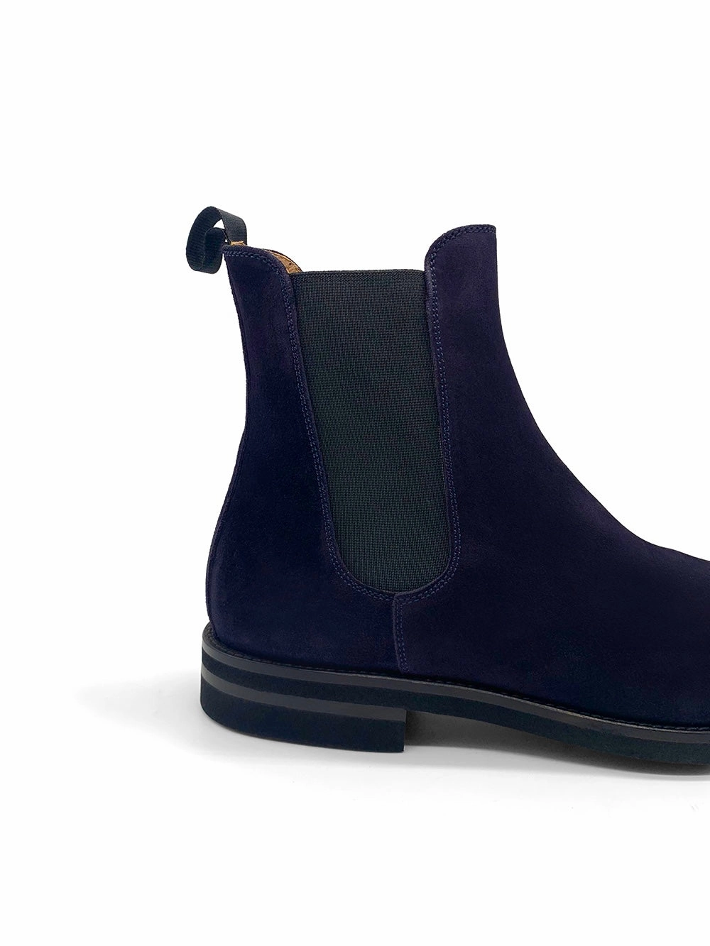 Style Flat Ankle Boots Herrenschuh Malaga - Rauleder Dunkelblau ( Premium Extra Light )